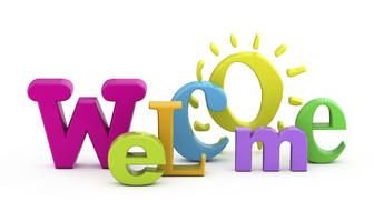 Colorful "Welcome" letters clipart