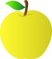 Yellow Apple Clip Art Free drawing