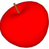 digital red apple