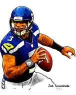 Russell Wilson Seattle Seahawks Drawing