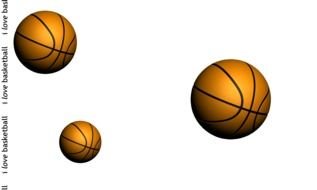 Three basketball balls clipart