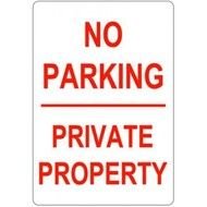 Private Property No Parking Signs