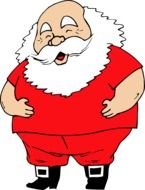 Funny Santa Claus drawing