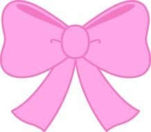 Pink Bow black background Clipart