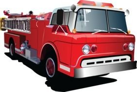 Cartoon Fire Truck drawing