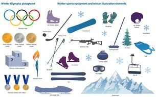 clip art with Winter Olympic sports