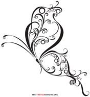 Tribal Butterfly Tattoo