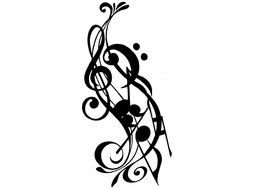 drawing of Music Note Tattoo Designs
