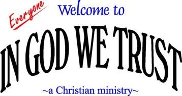 inscription we believe in god on a white background