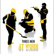 Construction Worker Silhouette Clip Art N3