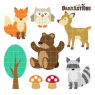 Woodland Animals Clip Art N3