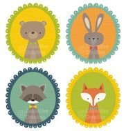 Cute Woodland Animals Clip Art N6