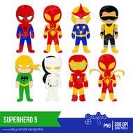 Digital Clipart Superhero Instant Download