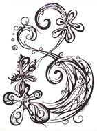 Heart And Flowers, Tattoo Design