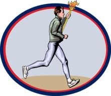 Olympic Torch Runner Clip Art