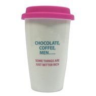 pink lid coffee mug