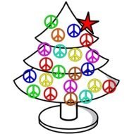 Christmas Peace Sign Clip Art N2