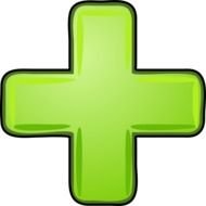 big Green Plus Sign drawing