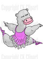 Cartoon Hippo Clip Art N17