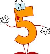 Happy Number five, Cartoon Character