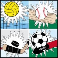 Play Sports Clip Art drawing