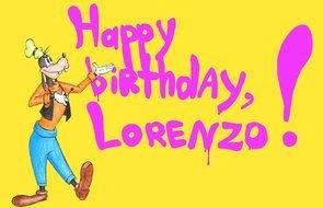 clipart of the Happy Birthday Lorenzo