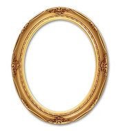 Vintage Oval Gold Frame