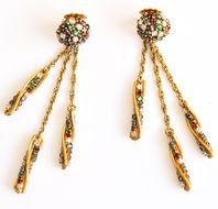 earrings on the white background