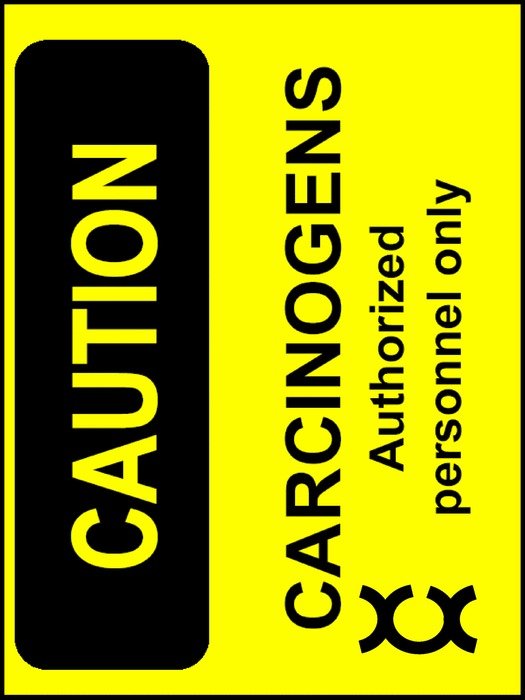 yellow carcinogen symbol