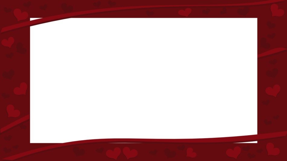 burgundy frame on Valentine's Day