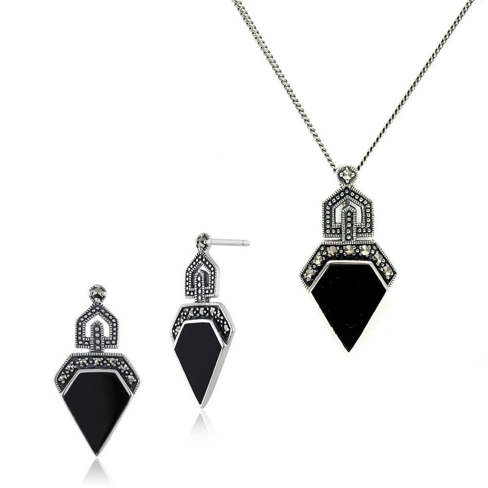 Black Onyx amp Marcasite drawing
