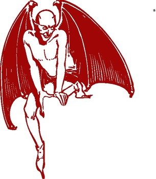 Devil Sitting Clip Art