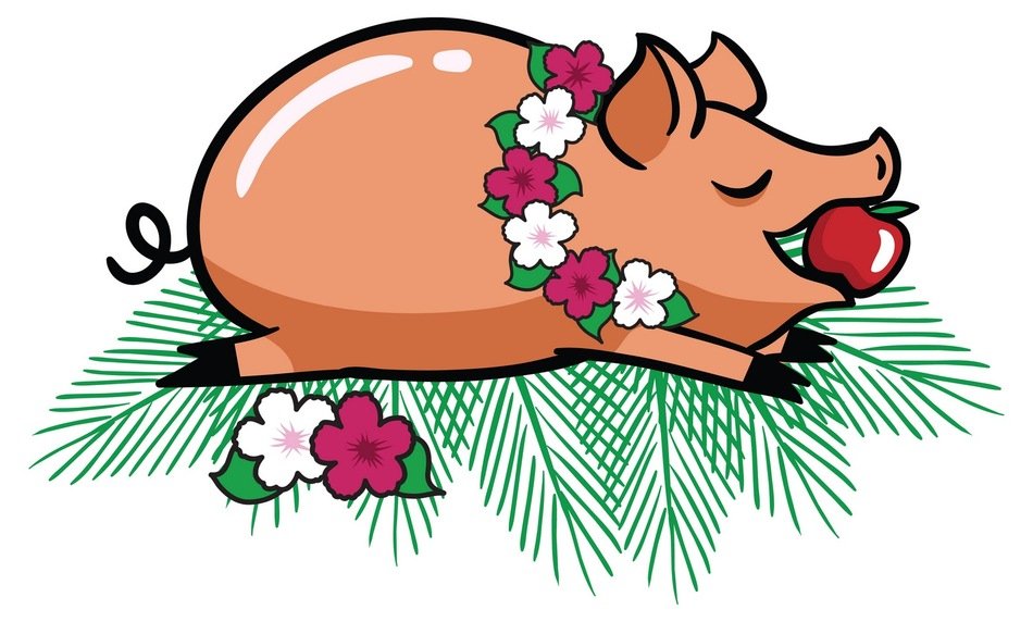 Cartoon Roast Piglet, Clip Art