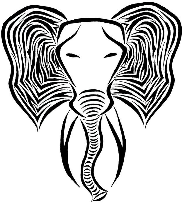 Tribal Elephant Tattoos