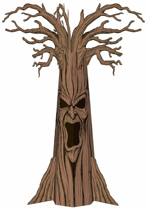 Haunted Tree with scary face