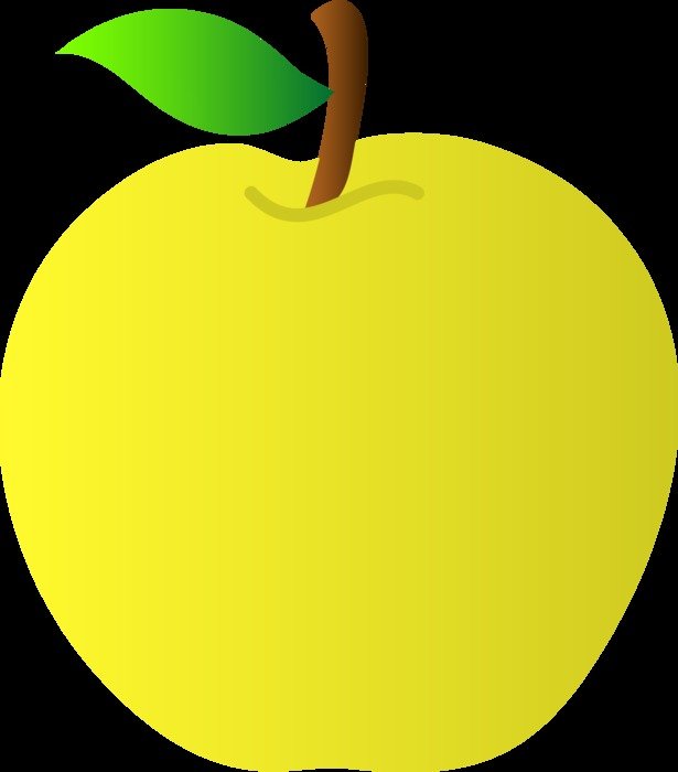 Yellow Apple Clip Art Free drawing