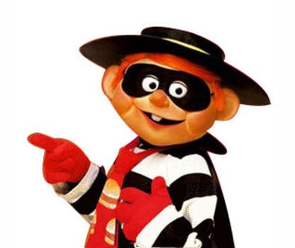 S McDonald Character Hamburglar
