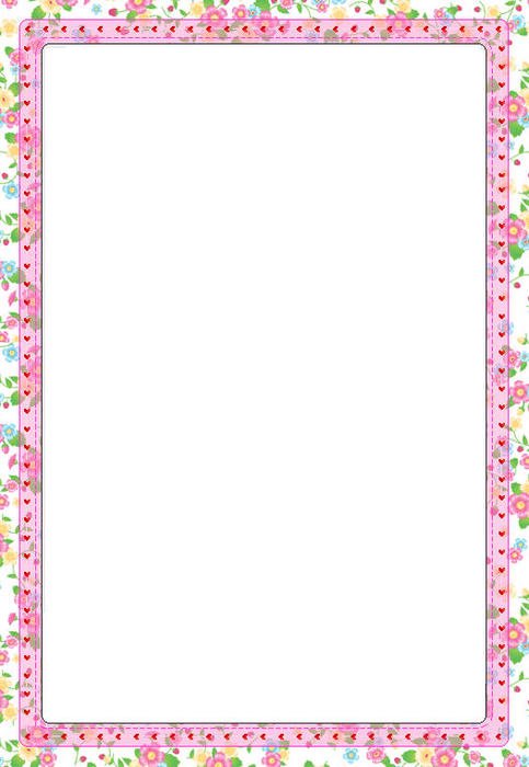 Free Printable Flower Border