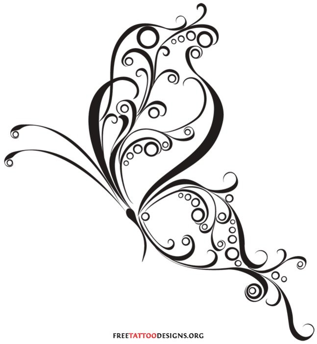 Tribal Butterfly Tattoo