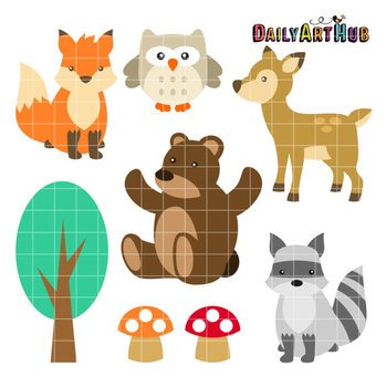 Woodland Animals Clip Art N3