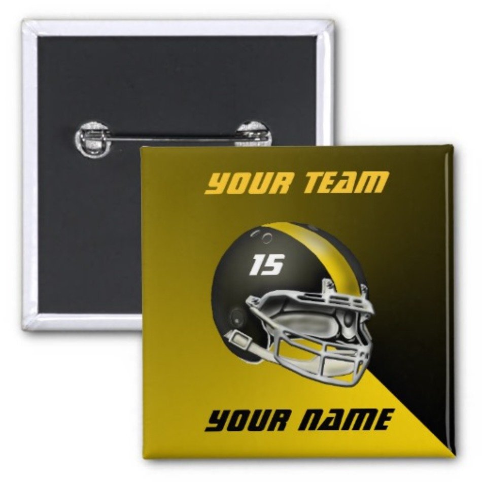 Black And Yellow Football Helmet