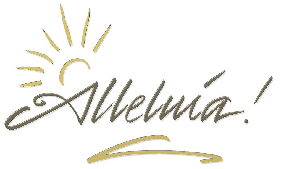 hallelujah banner with sun pattern