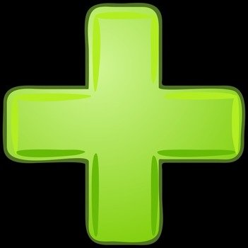 big Green Plus Sign drawing