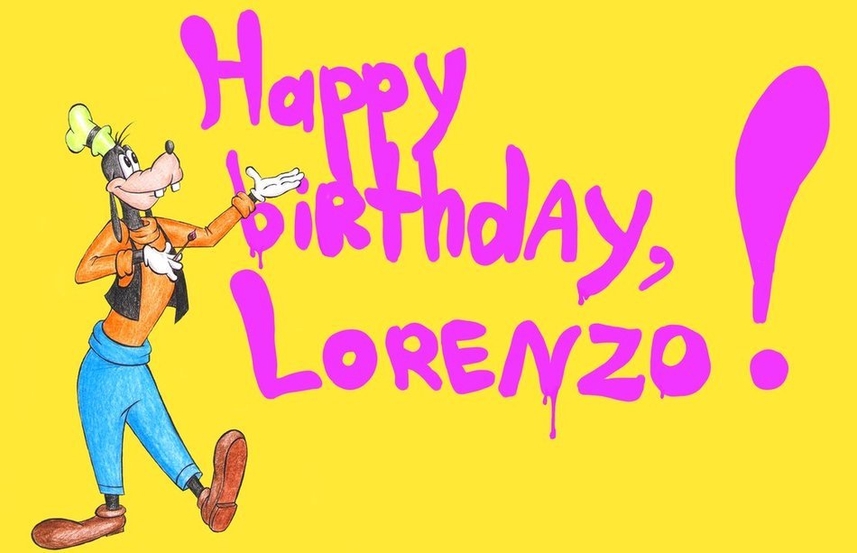 clipart of the Happy Birthday Lorenzo