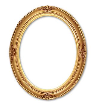 Vintage Oval Gold Frame