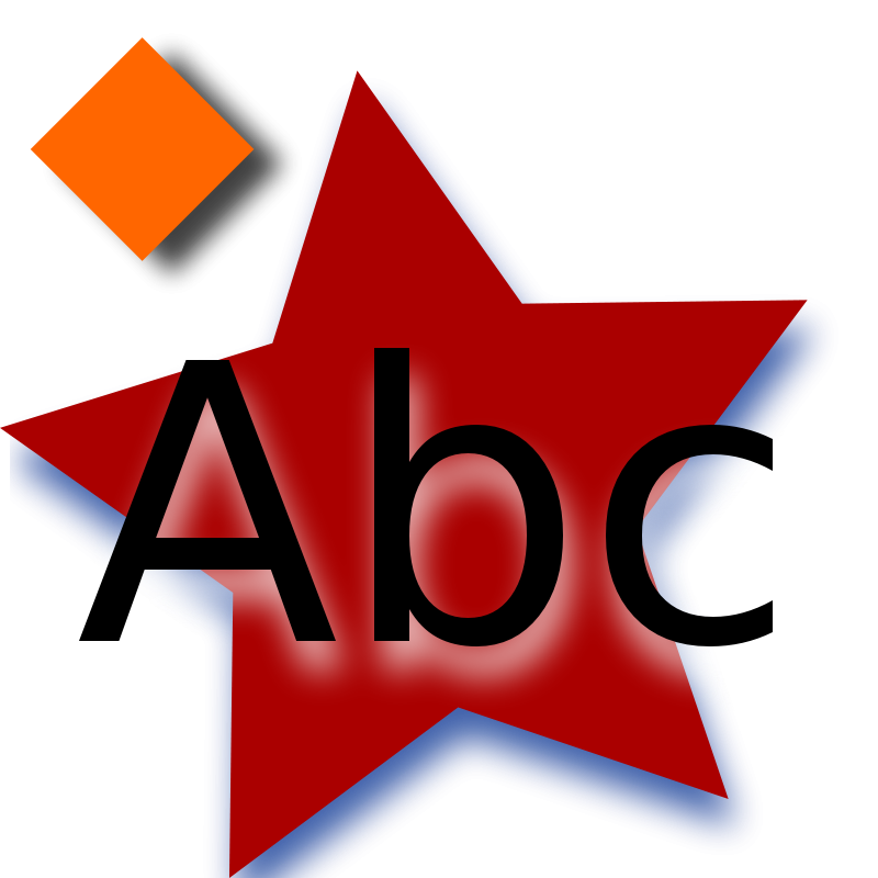 Red star abc drawing free image download