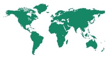 white and green world map