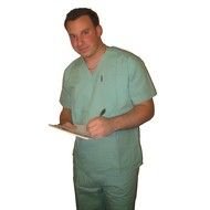 photo of a doctor with a form