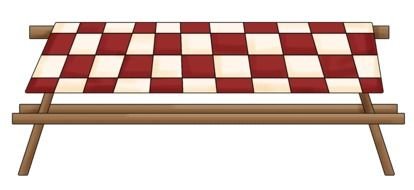 Picnic Table Clip Art Border drawing