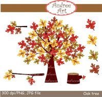 Fall Oak Tree Clip Art